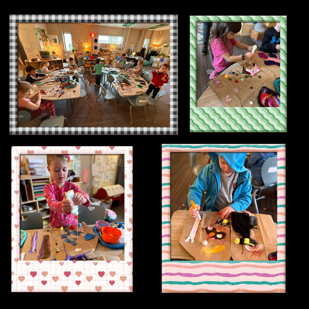 preschoolers making homemade vests