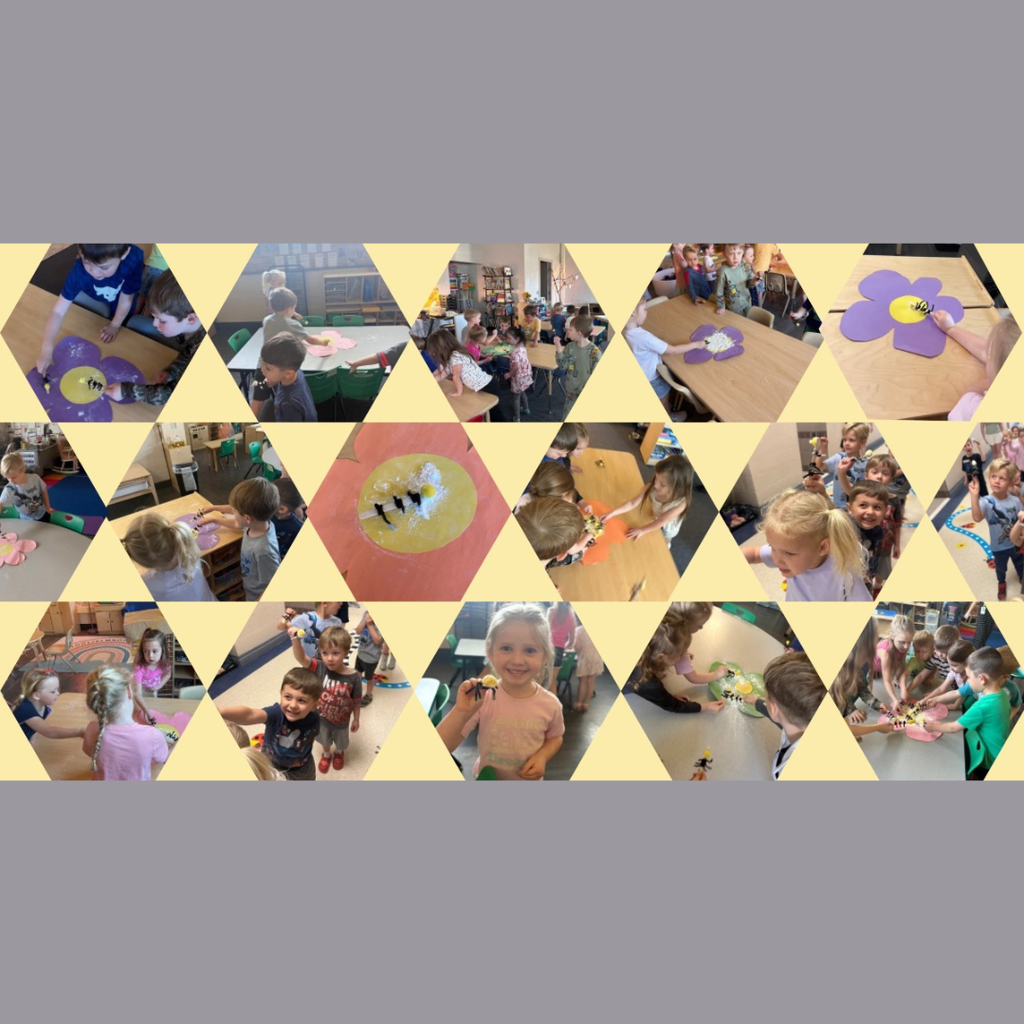 pictures of preschool children learning about bees and pollination