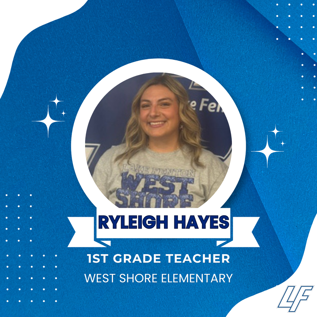 New Staff Welcome image- Ryleigh Hayes 1st grade teacher West Shore elementary