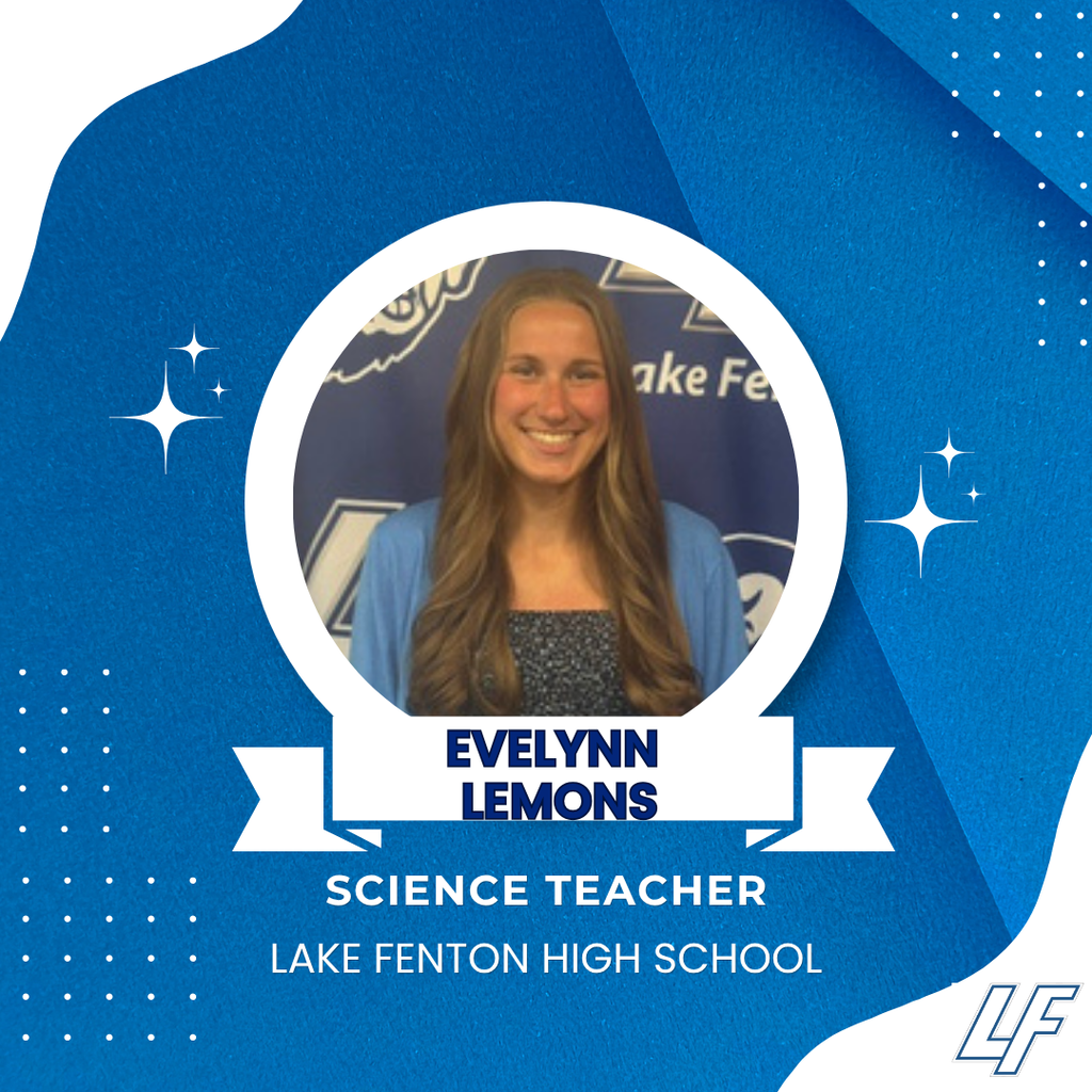 New Staff Welcome image- Evelynn Lemons Science Teacher Lake Fenton High School