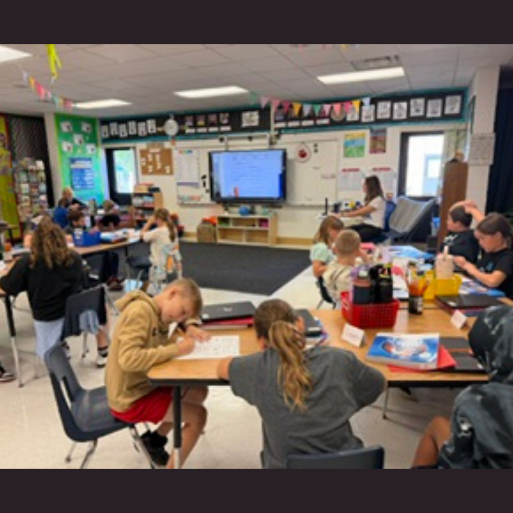 students in a classroom learning