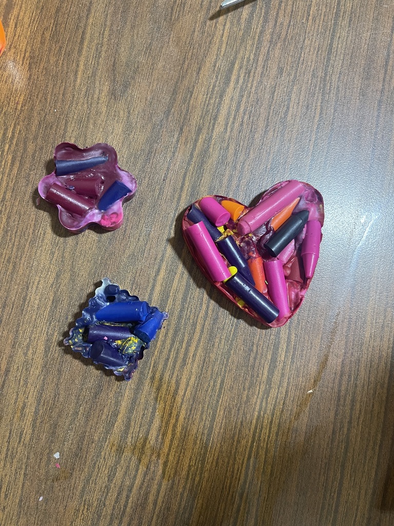 crayons melted into large shapes