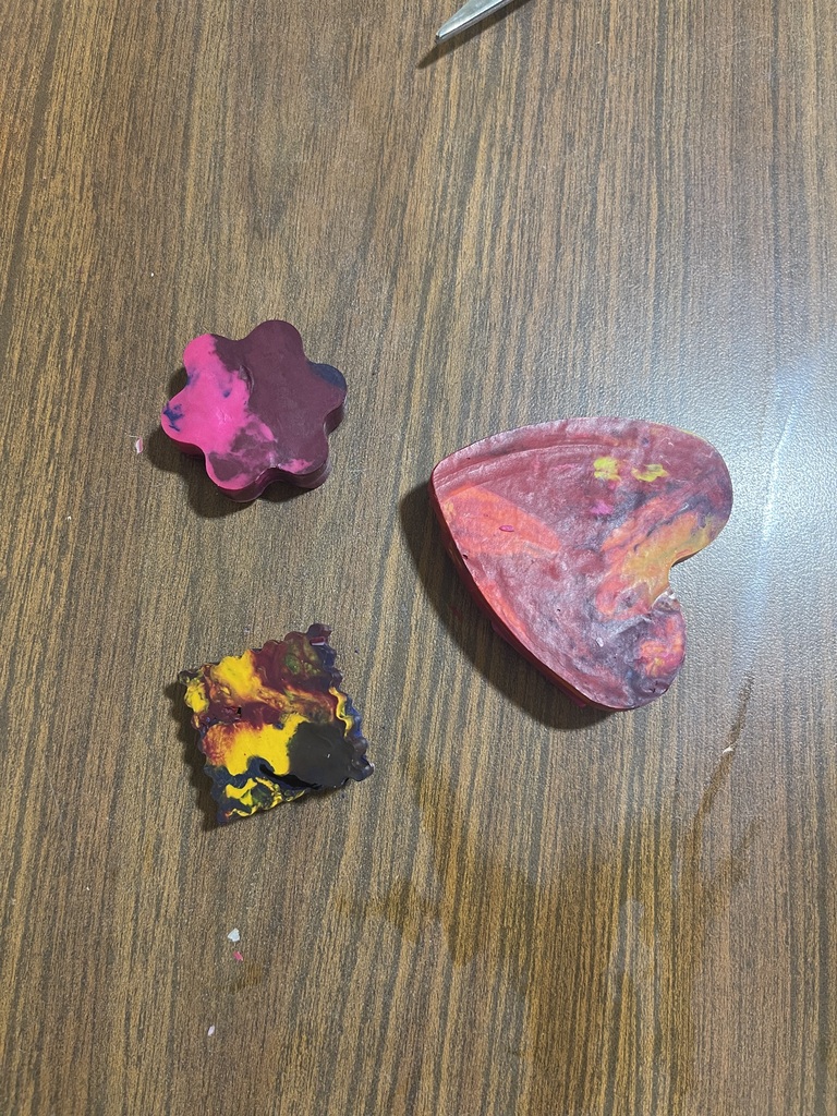 crayons melted into large shapes
