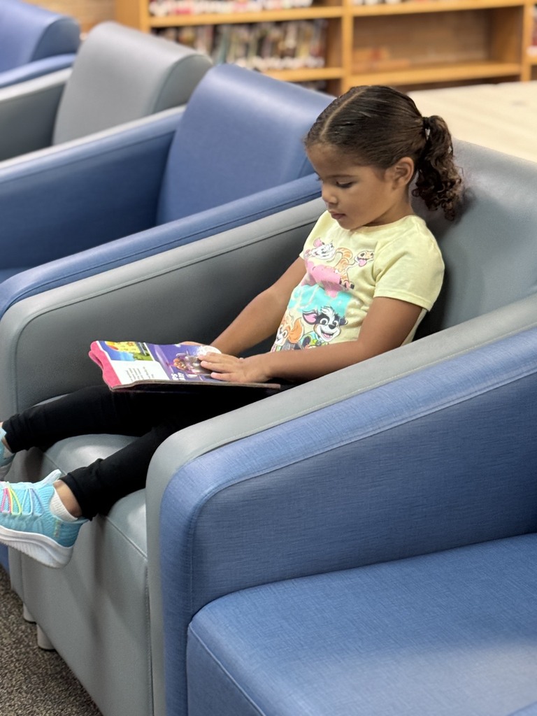 little girl reading