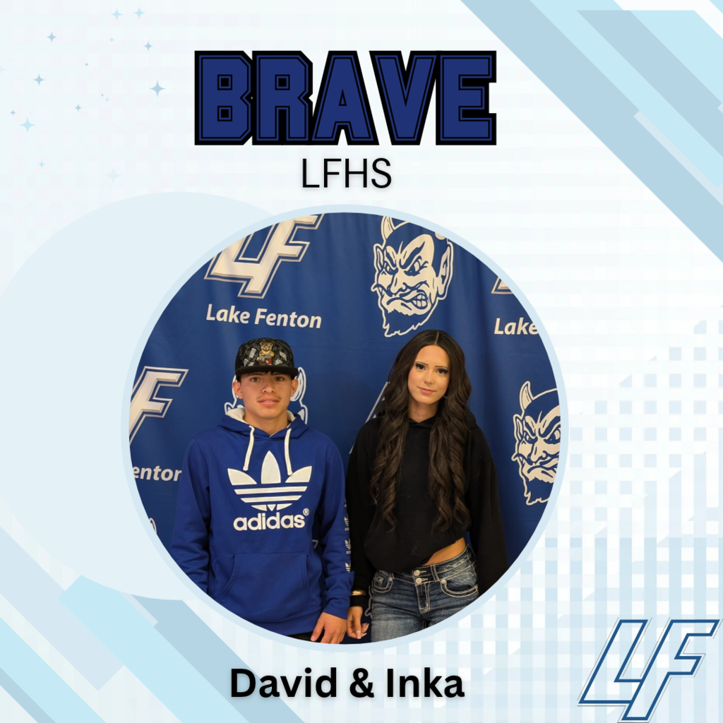 Brave Award winners LFHS- David and Inka