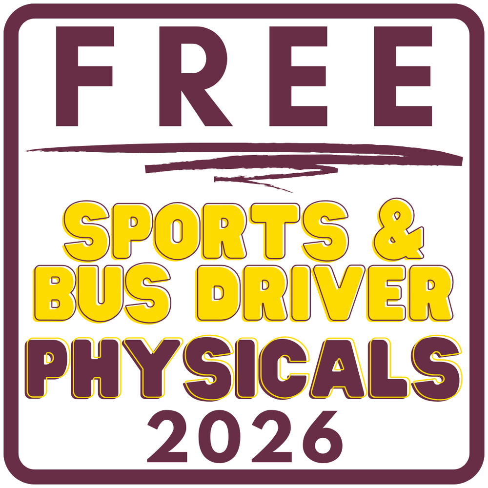 free sports & bus driver physicals