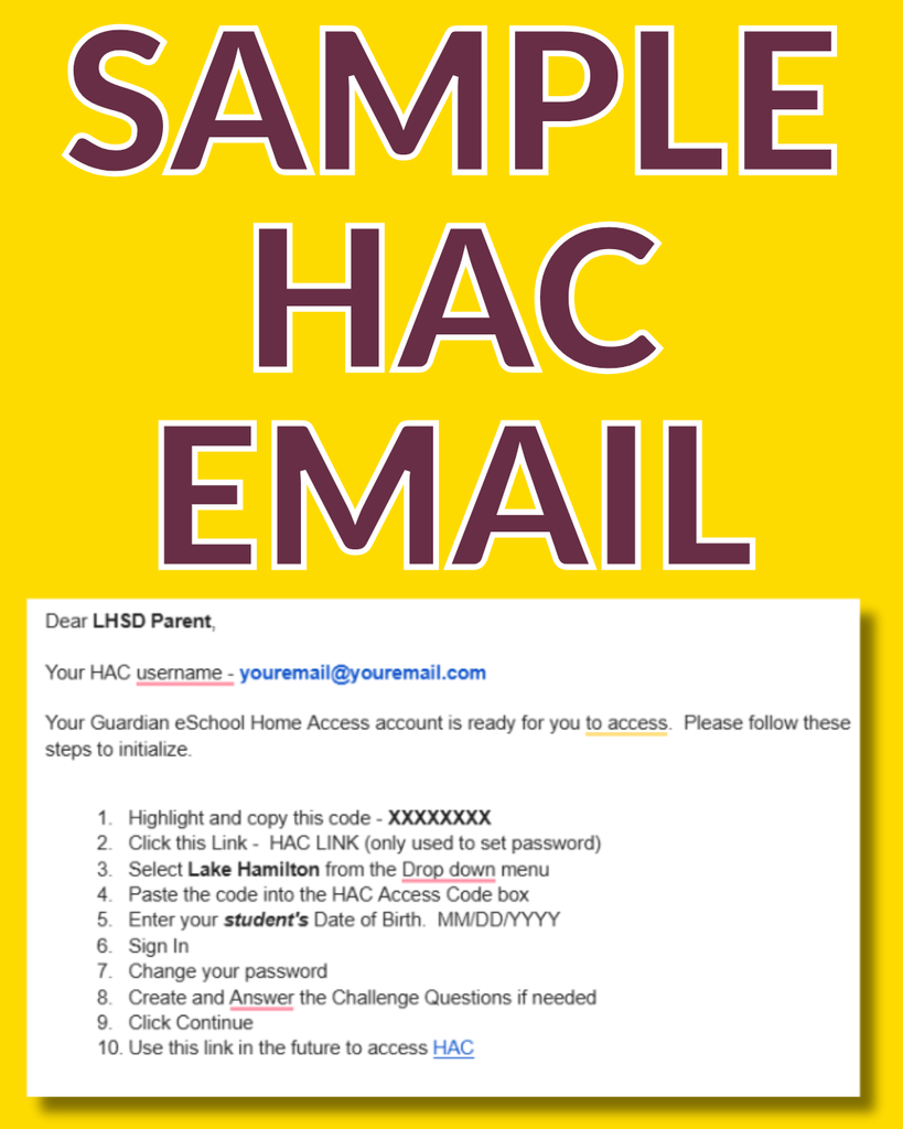 SAMPLE HAC EMAIL