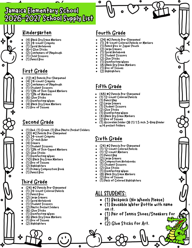 Supply List 26-27