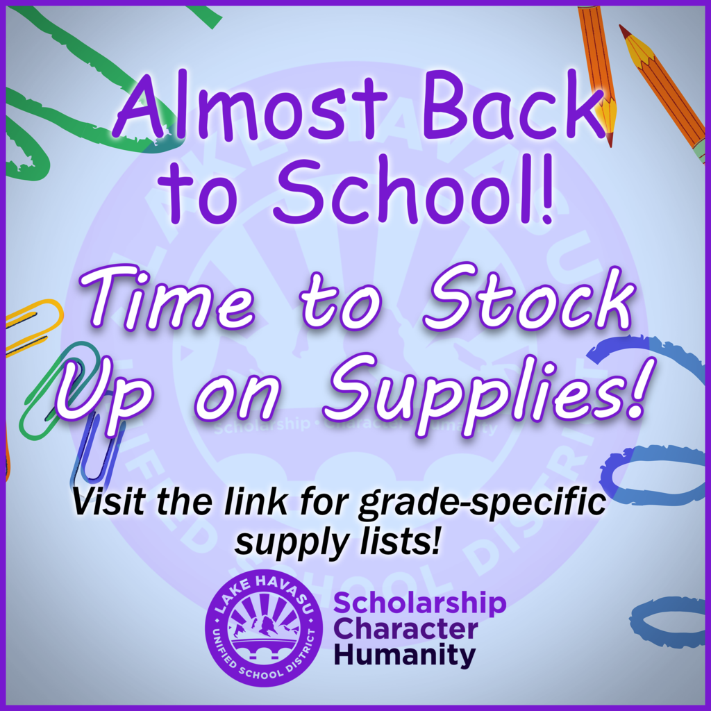 Back to School Supply List