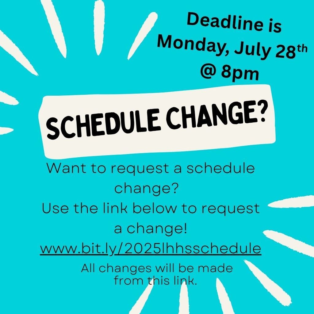 Deadline for Schedule Change