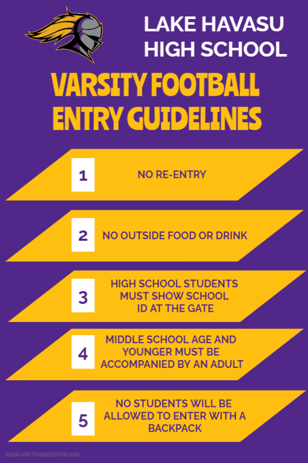 LHHS Varsity Football Entry Guidelines