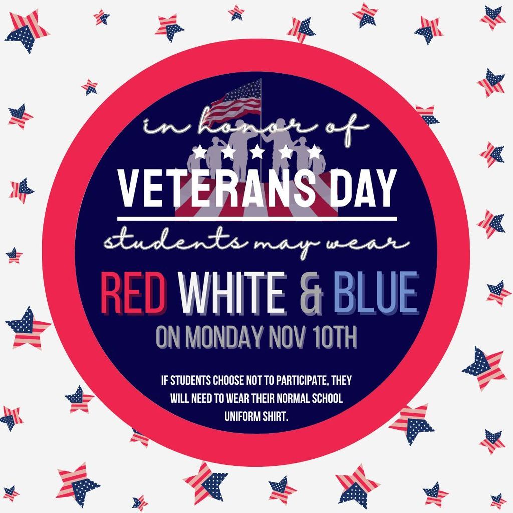 Red, White, and Blue Day Monday