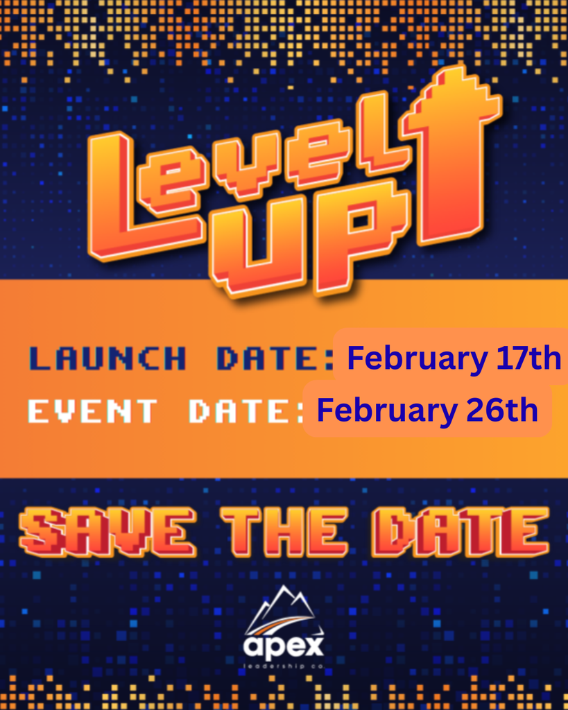 🌟 Get ready to Level Up!! 🚀   Our @ApexLeadershipCompany Fundraiser kicks off on Tuesday, February 17th, and this year's theme is "Apex Level Up"! 💫  Not only are we raising funds for our school, but our students will be learning leadership habits that help them grow, lead, and rise through challenges. Stay tuned for updates on how you can support our cause and empower the next generation of leaders! 👩‍🎓👨‍🏫   #ApexLevelUp #LeadershipDevelopment #SupportOurSchool
