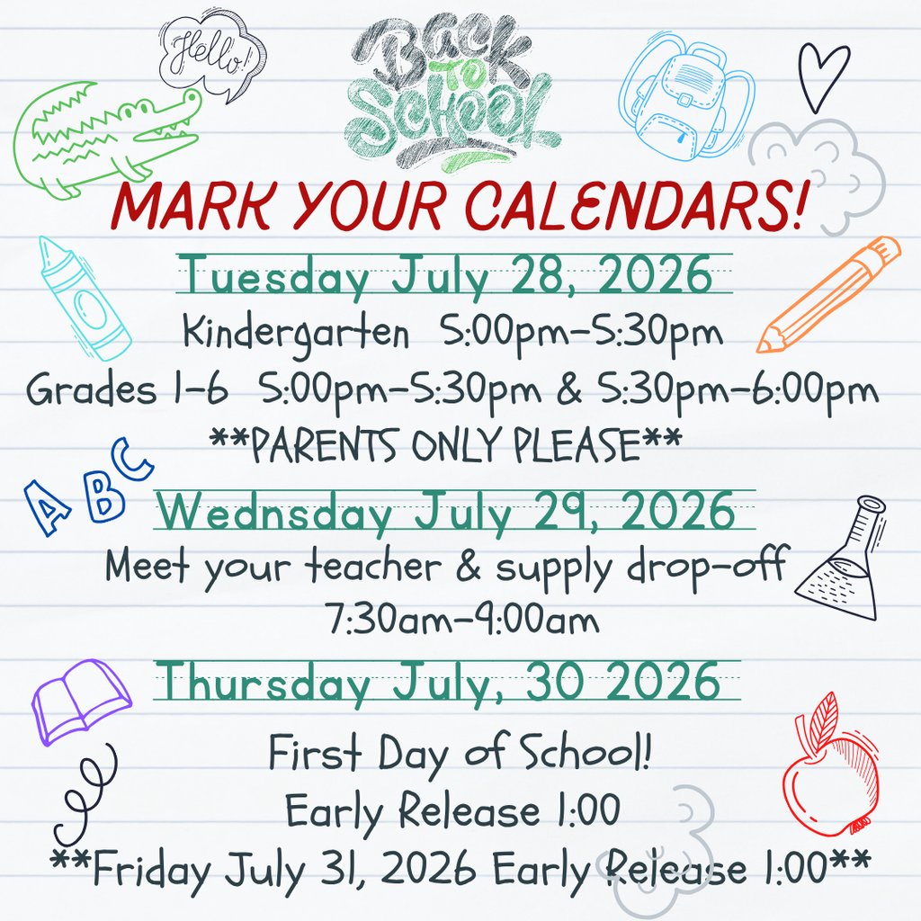 Mark Your Calendars!