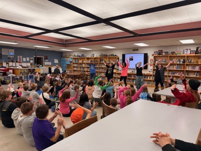 Students in an assembly