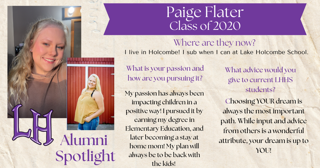 Alumni Spotlight - Paige Flater