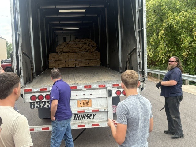 wood being delivered