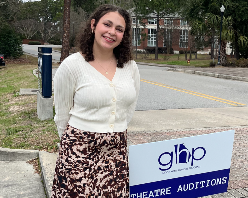 student at auditions