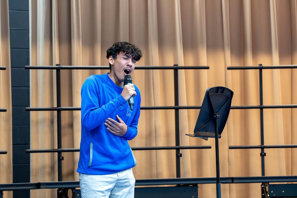 Student singing