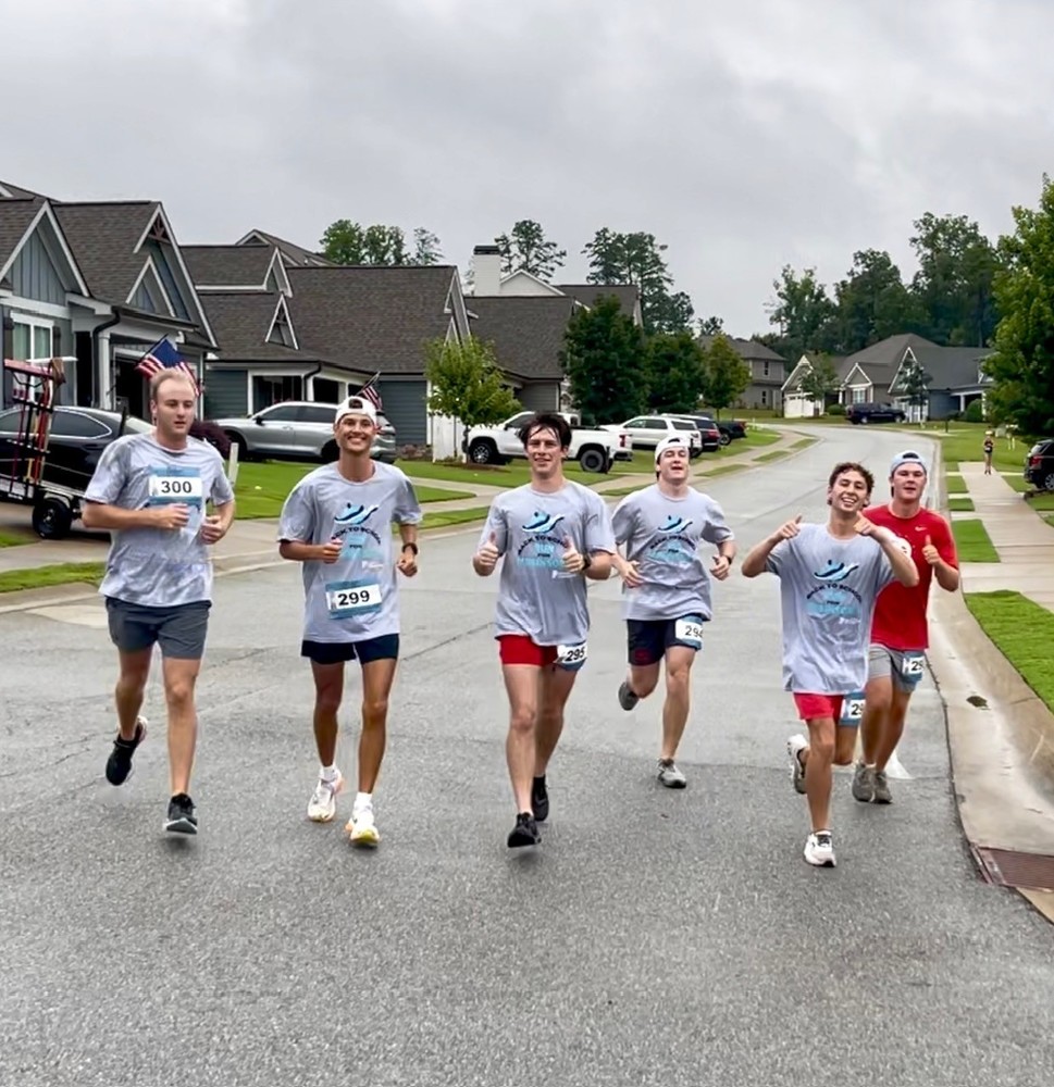 Runners in the street