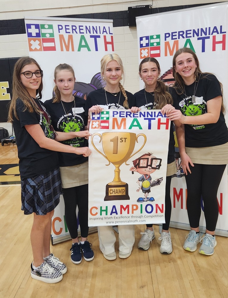Students with banner