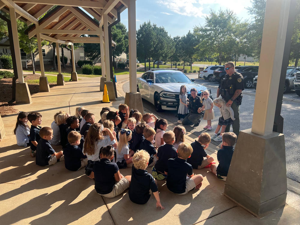 Children on sidewalk