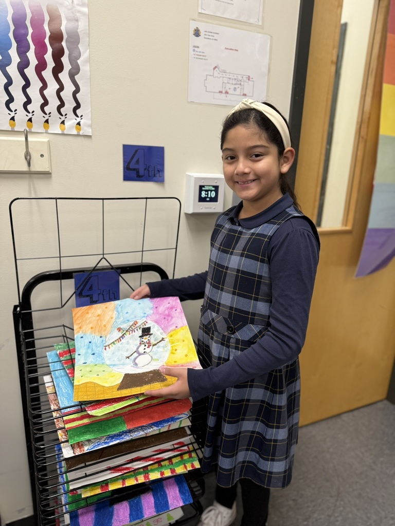 Student with artwork