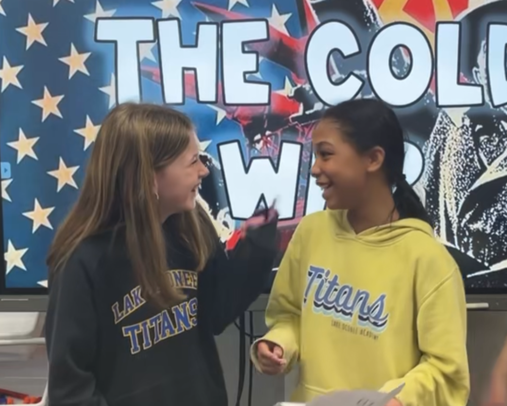 two students in class