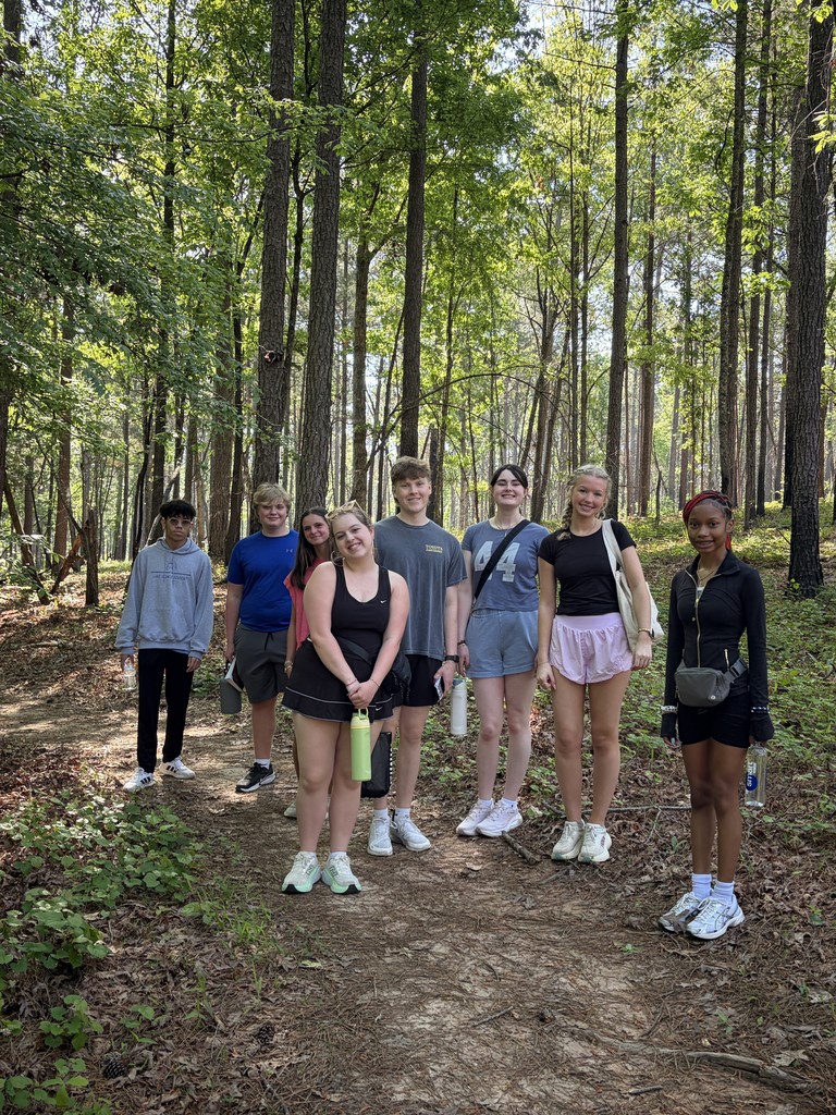 students hiking