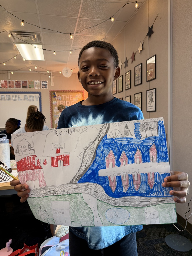Student with map