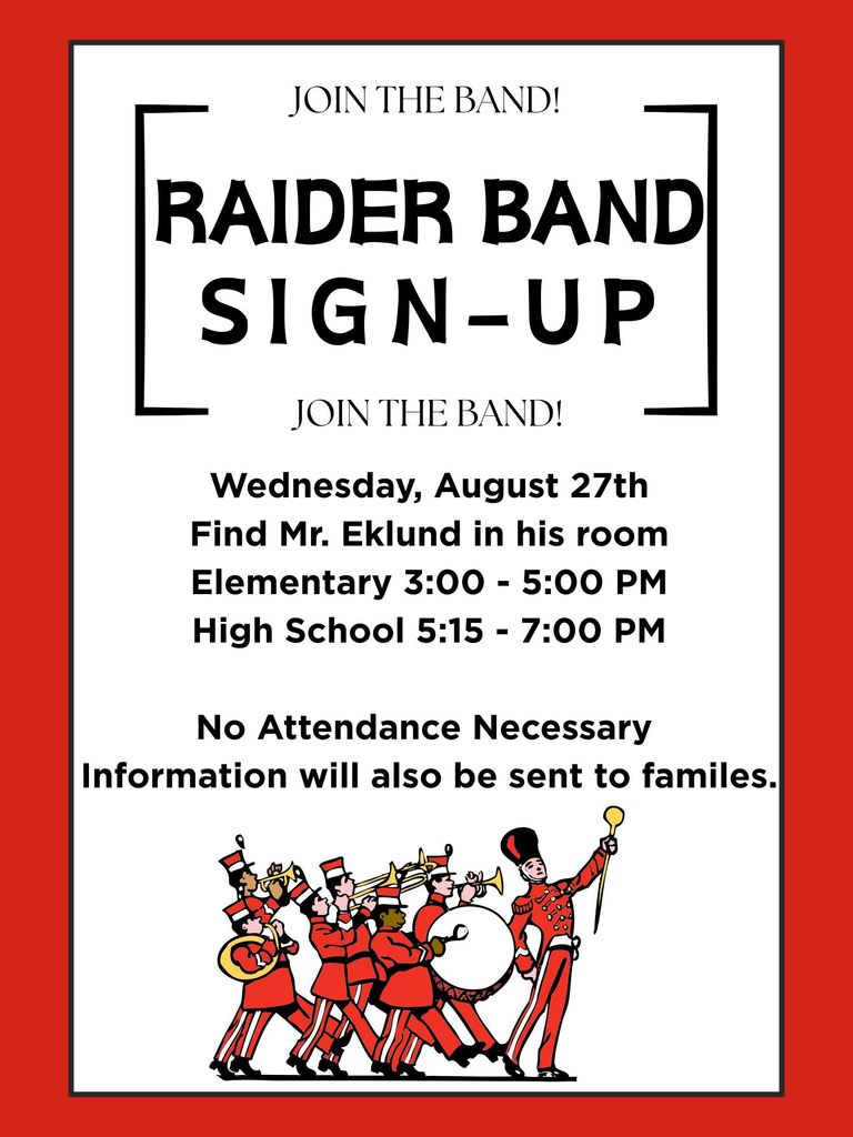 5th Grade Band Sign-up!
