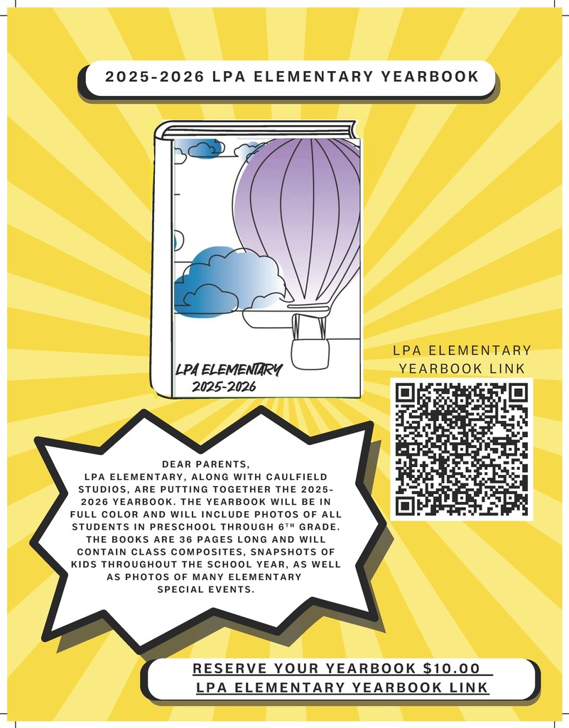 2025-2026 LPA Elementary Yearbook