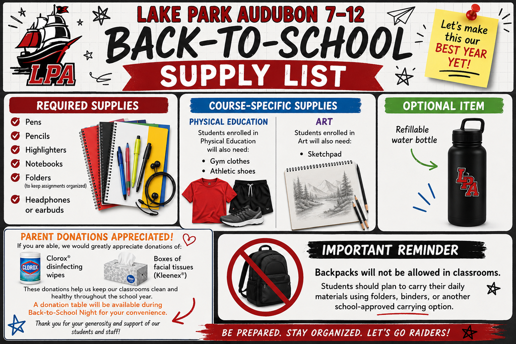 7th-12th Grade Back to School Supply List