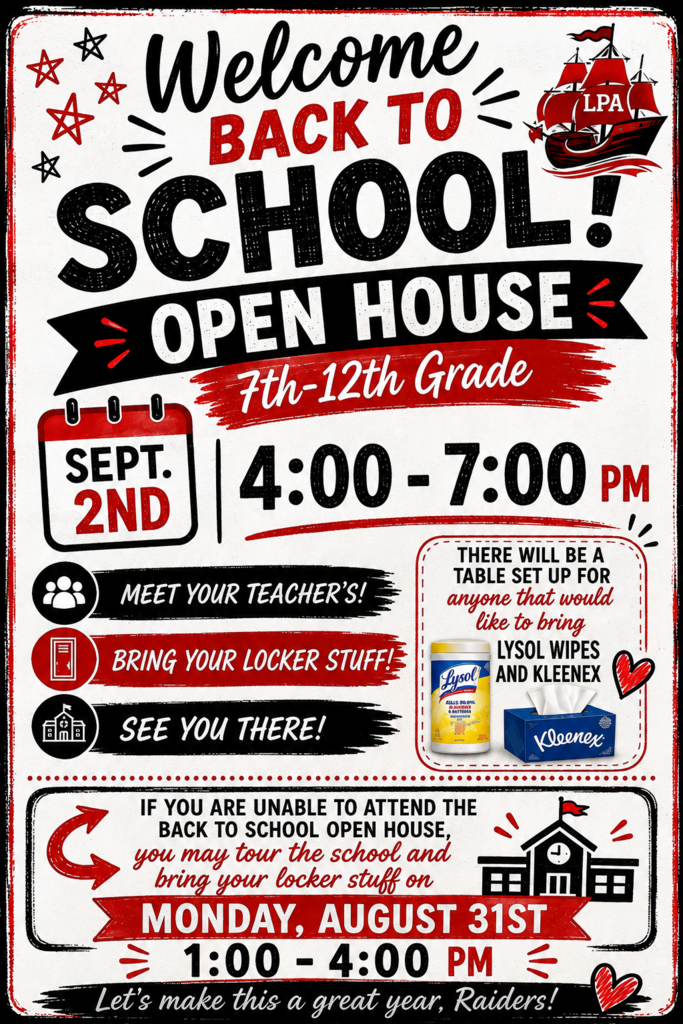 7th -12th Grade Back to School Open House