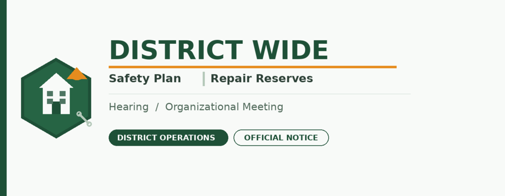 District Wide Safety Plan Repair Reserves