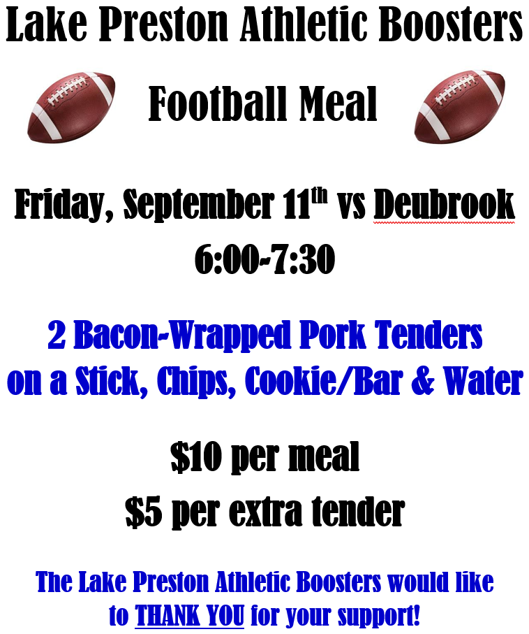Homecoming 2026 - Athletic Booster Meal
