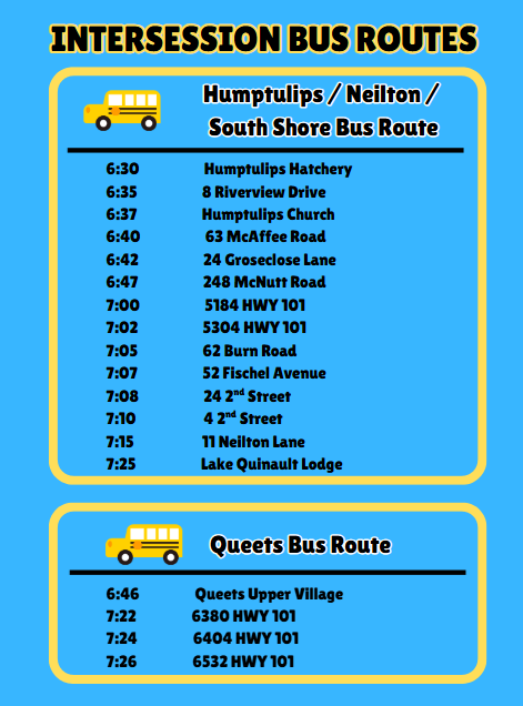 Intersession Bus Routes