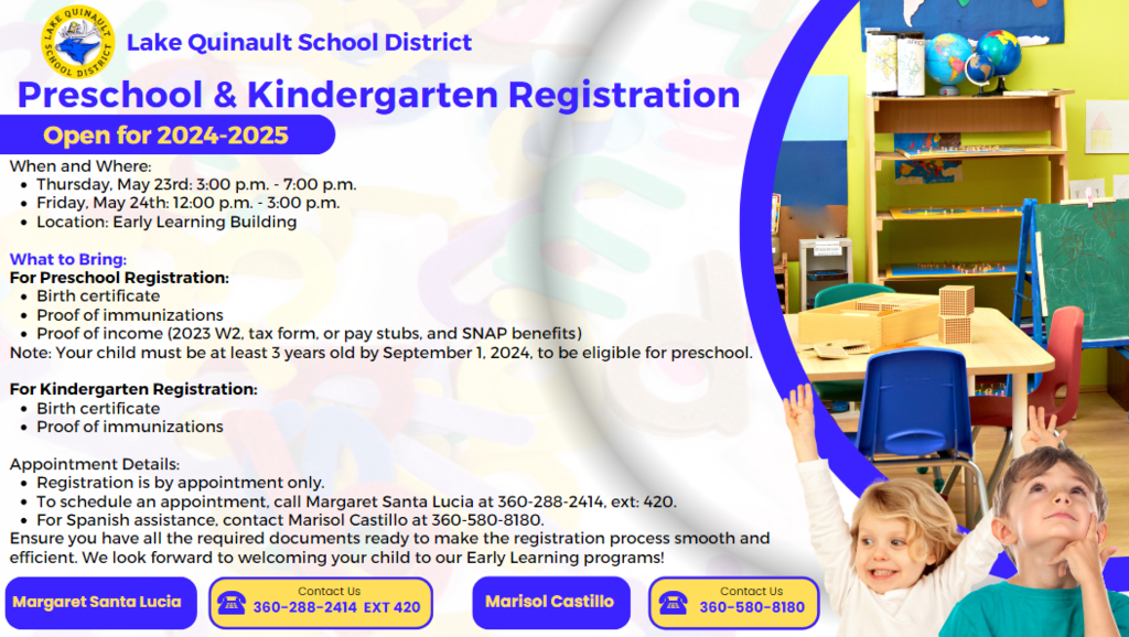 Preschool & Kindergarten Registration