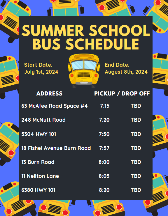 Summer School Bus Routes
