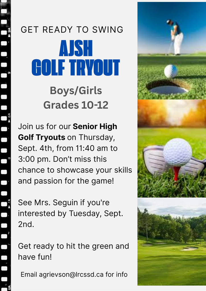 Poster - Golf Tryout Announcement