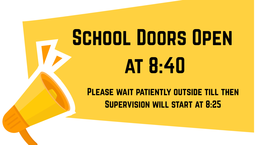 Door’s do not open for entry till 825