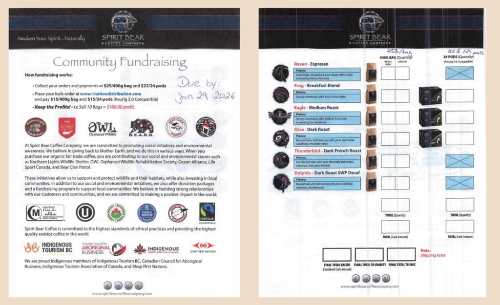 coffee fundraiser advertisement