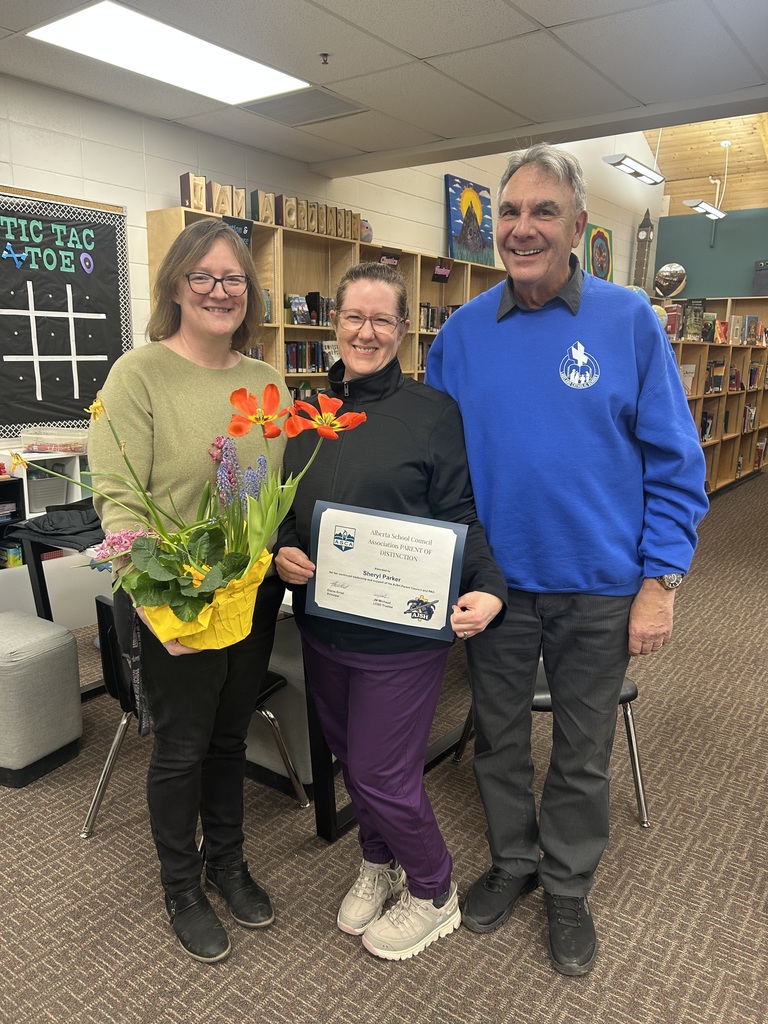 sheryl parker with principal elaine and trustee Michaud