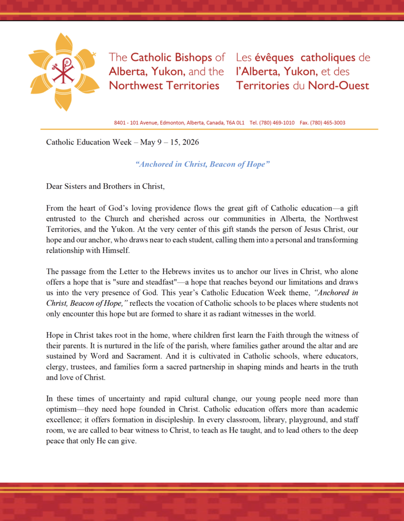 Bishops letter english