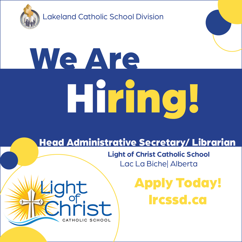 Light of Christ librarian job ad