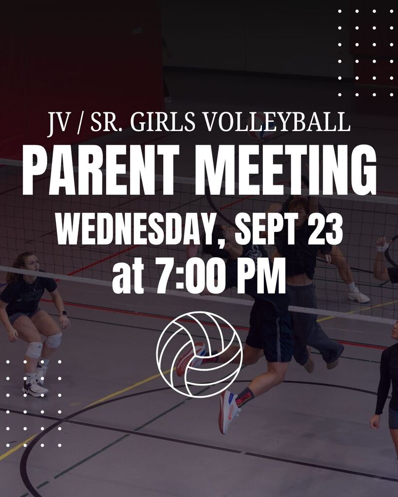 JV / SR Volleyball parenting meeting Tonight, September23 at 7PM