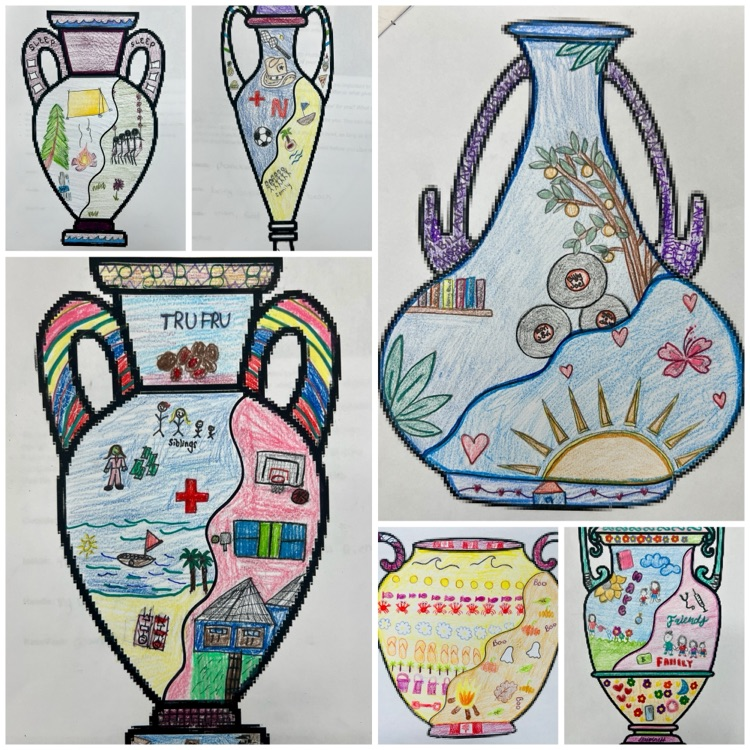 Ceramics 2 students did a beautiful job on their Personal Vessel Blueprint sketches. Every part of the Vessel has personal meaning, from the handles to the foot. 
