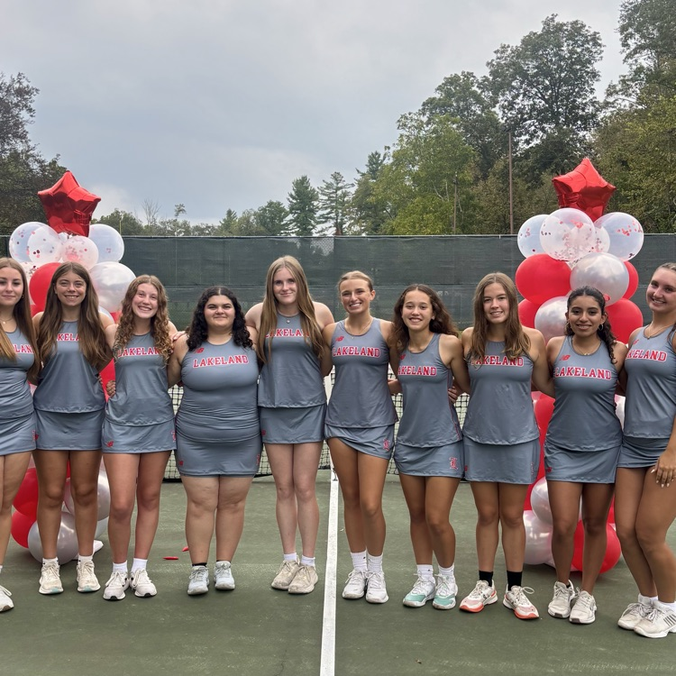 Senior day for the Girls Tennis team, congrats a a big win over Passaic Valley.