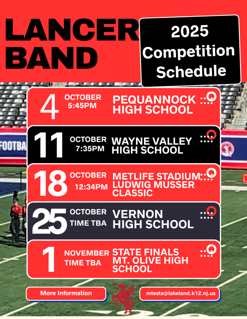 Lancer Band Schedule