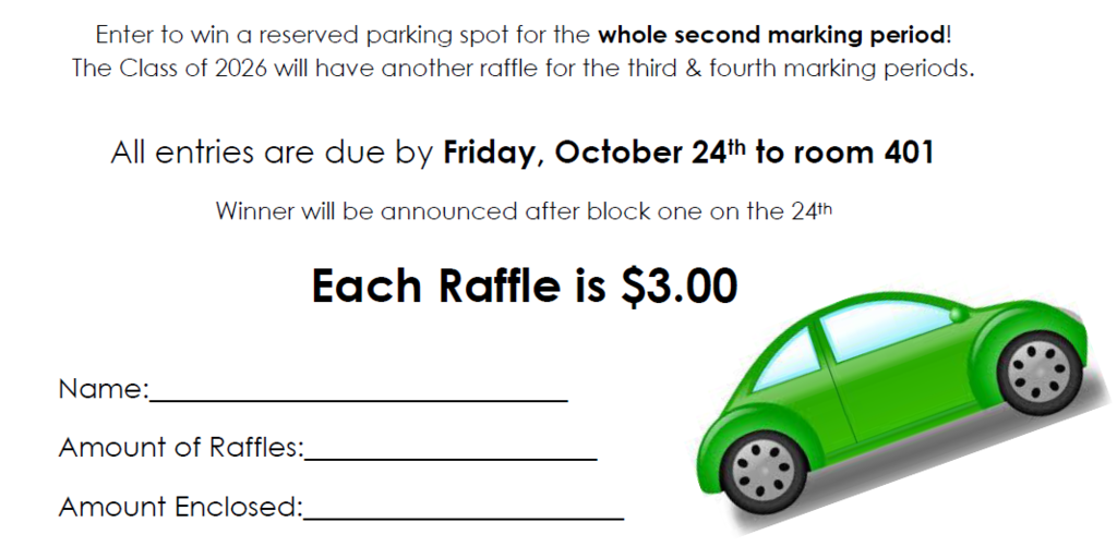 Class of 2026 Parking Raffle 